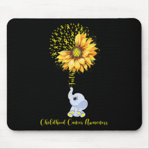 Mousepad Consciência infantil do Cancer Mês de girassol