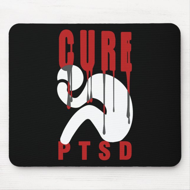 Mousepad Consciência Ptsd Curta 1 Posto Desordem de Estress (Frente)