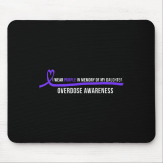 Mousepad Consciência sobre Overdose de Filha Eu Uso Roxo
