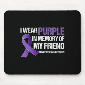 Mousepad Consciência sobre Overdose Eu Uso Roxo Pelo Meu Am
