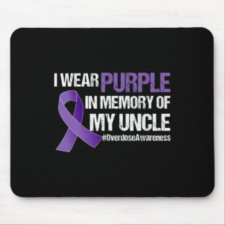 Mousepad Consciência sobre Overdose Eu Uso Roxo Pelo Meu Ti