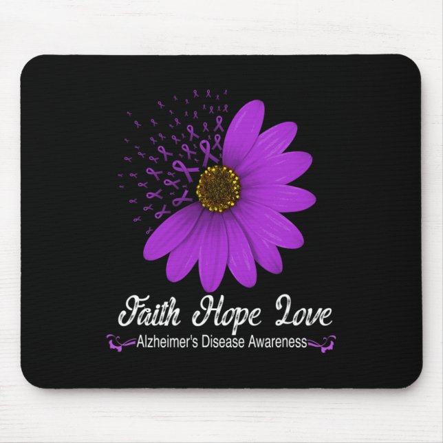 Mousepad Consciencialização da Doença Fé Esperança Amor Laç (Frente)