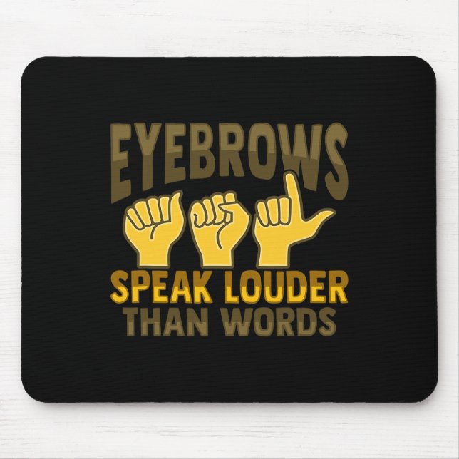 Mousepad Consciencialização da Perda Auditiva Surdez Gestos (Frente)