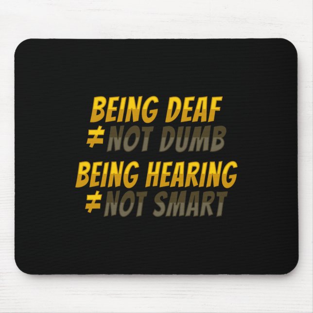 Mousepad Consciencialização da Perda Auditiva Surdez Gestos (Frente)