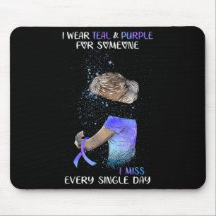 Mousepad Consciencialização do Suicídio Uso Verde-azulado &