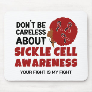 Mousepad CONSCIENTIZAÇÃO DA ANEMIA FALCIFORME Não Seja Desc