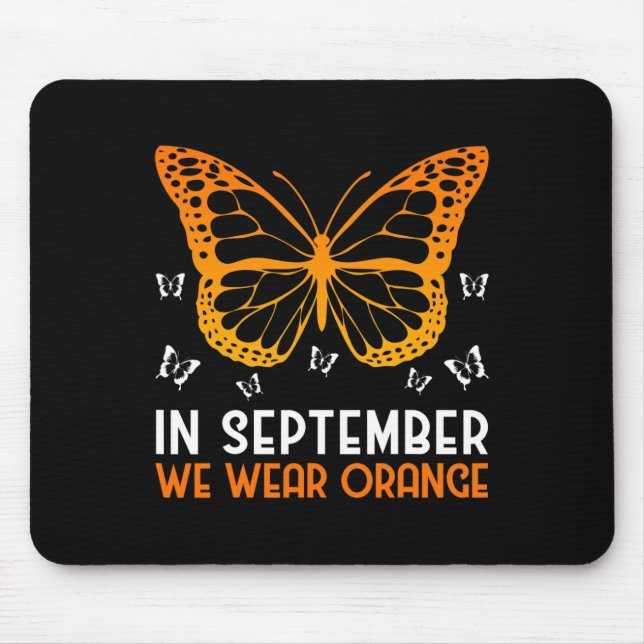 Mousepad Conscientização da Leucemia Em Setembro Nós Usamos (Frente)