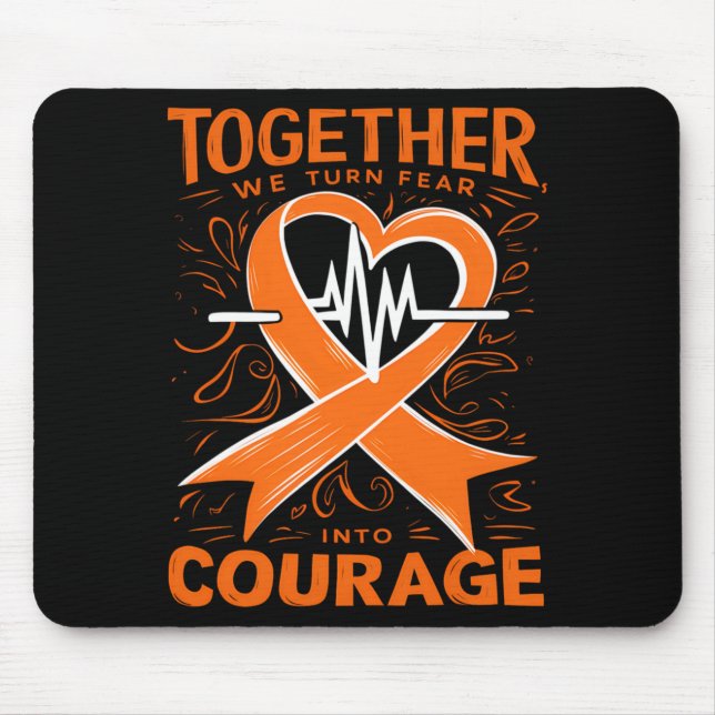 Mousepad Conscientização da Leucemia Transforme o Medo em C (Frente)
