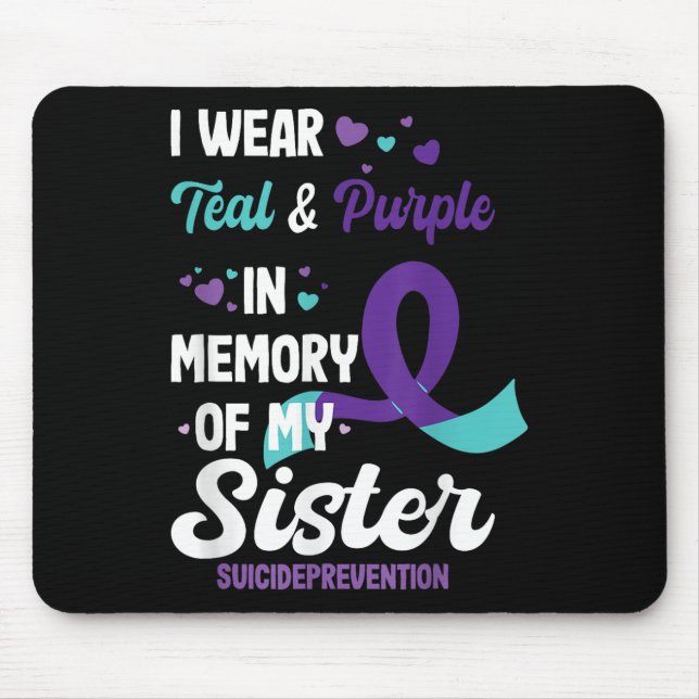 Mousepad Conscientização da Prevenção do Suicídio Em Memóri (Frente)