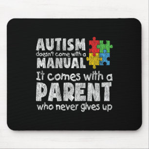 Mousepad Conscientização do Autismo Mãe Pai Pais Crianças A