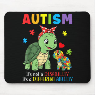 Mousepad Conscientização do Autismo Mãe Tartaruga Habilidad