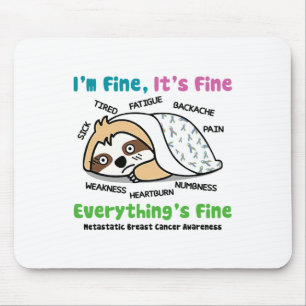 Mousepad Conscientização do Câncer de Mama Metastático Esto