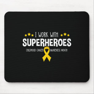 Mousepad Conscientização do Câncer Infantil Enfermeira Pedi