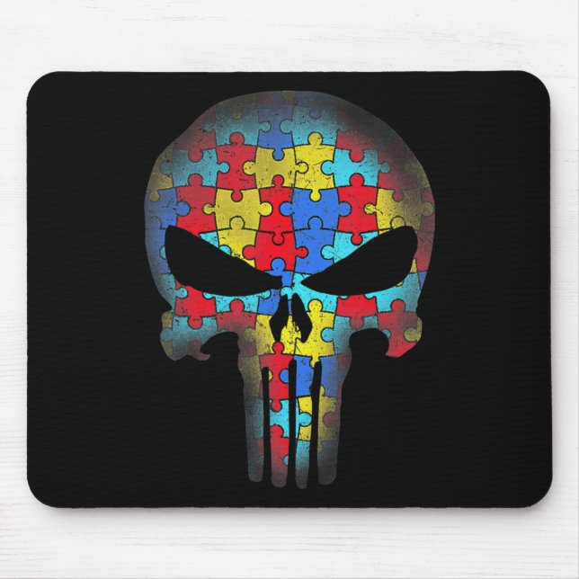 Mousepad Conscientização do Crânio Advertência Mãe Crianças (Frente)