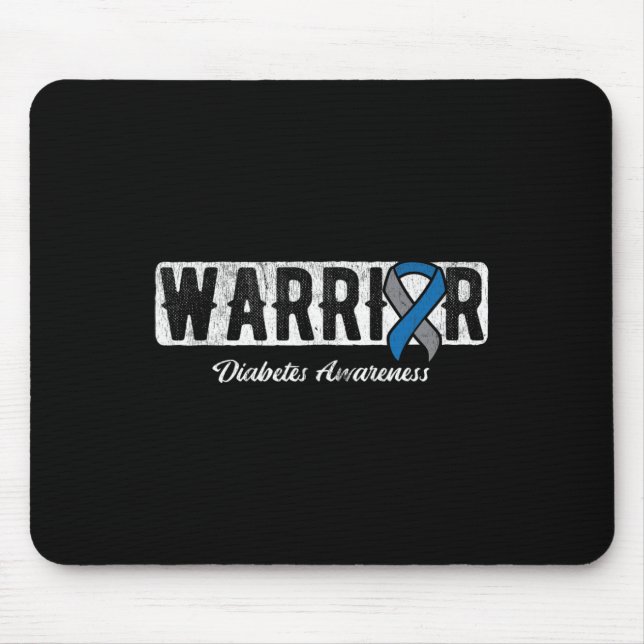 Mousepad Conscientização sobre Diabetes Guerreiro (Frente)
