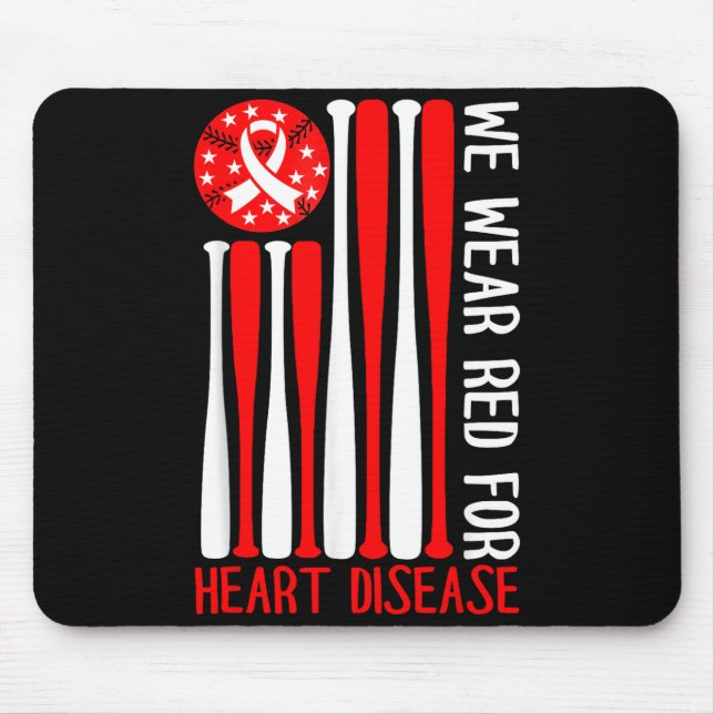 Mousepad Conscientização sobre Doenças Cardíacas Amante de  (Frente)