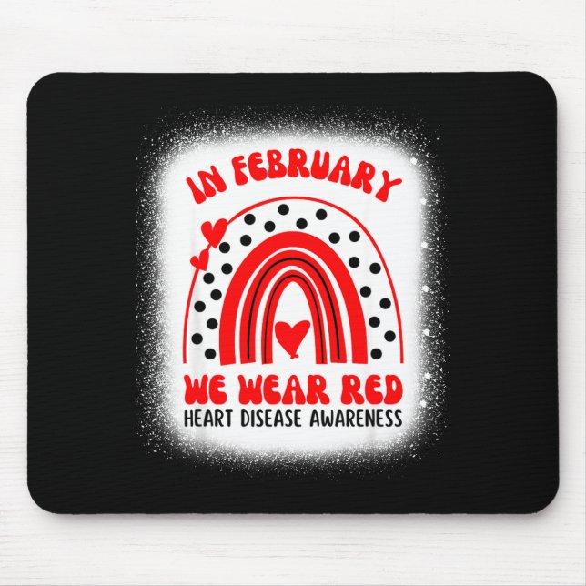 Mousepad Conscientização sobre Doenças Cardíacas Apoiando e (Frente)