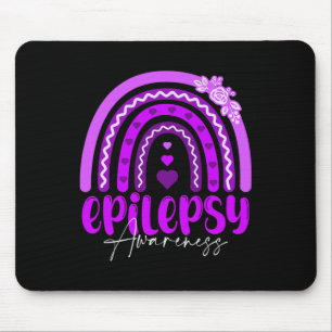 Mousepad Conscientização sobre Epilepsia-arco-íris Roxo .co