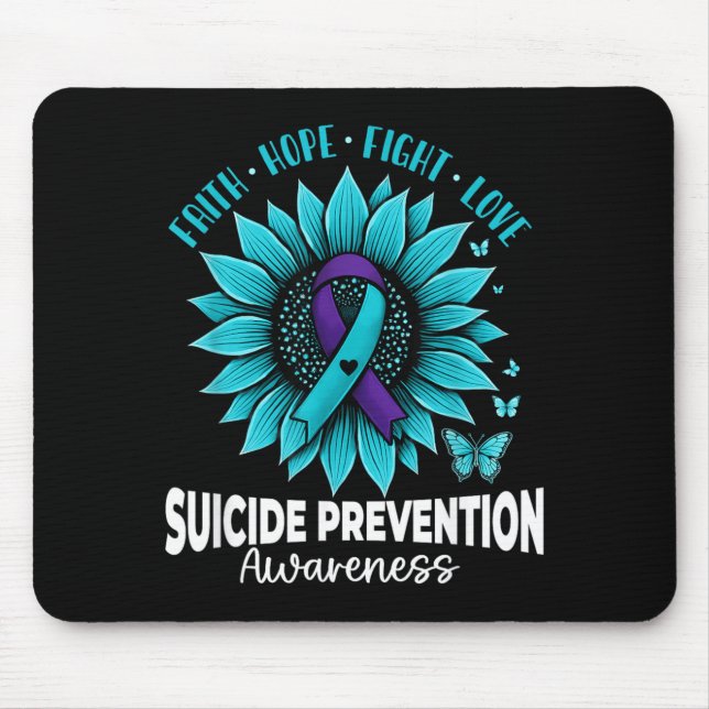 Mousepad Conscientização sobre Prevenção de Suicídio Girass (Frente)