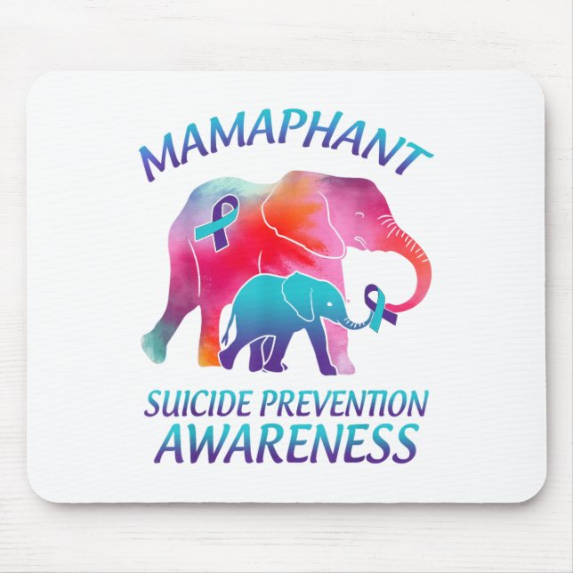 Mousepad Conscientização sobre prevenção do suicídio Mamãe  (Frente)