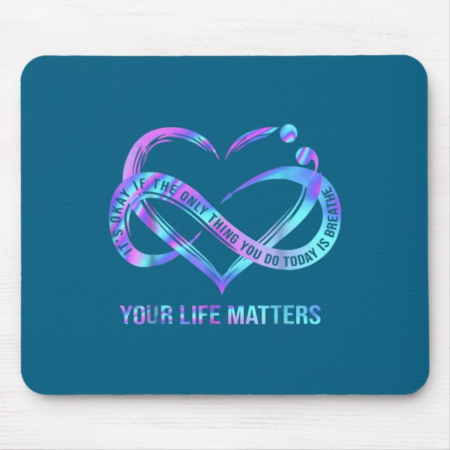 Mousepad Conscientização sobre Prevenção do Suicídio Sua Vi (Frente)
