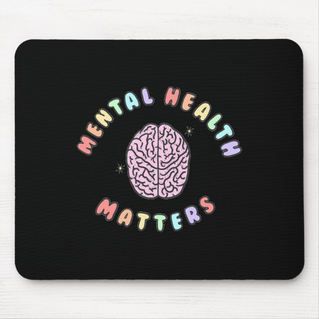 Mousepad Conscientização sobre Problemas de Saúde Mental  (Frente)