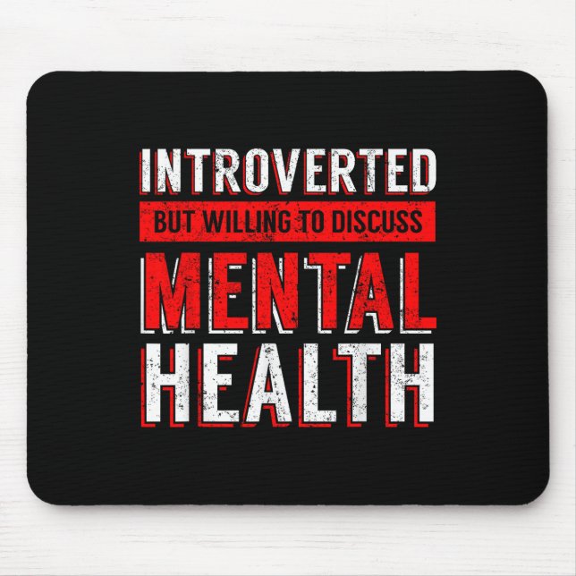 Mousepad Conscientização sobre Saúde Mental Depressão (Frente)