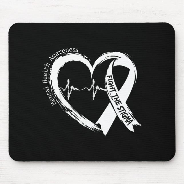 Mousepad Conscientização sobre Saúde Mental Verde é Importa (Frente)