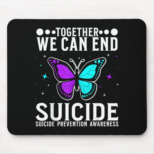 Mousepad Conscientização sobre Suicídio Apoio Prevenção ao  (Frente)