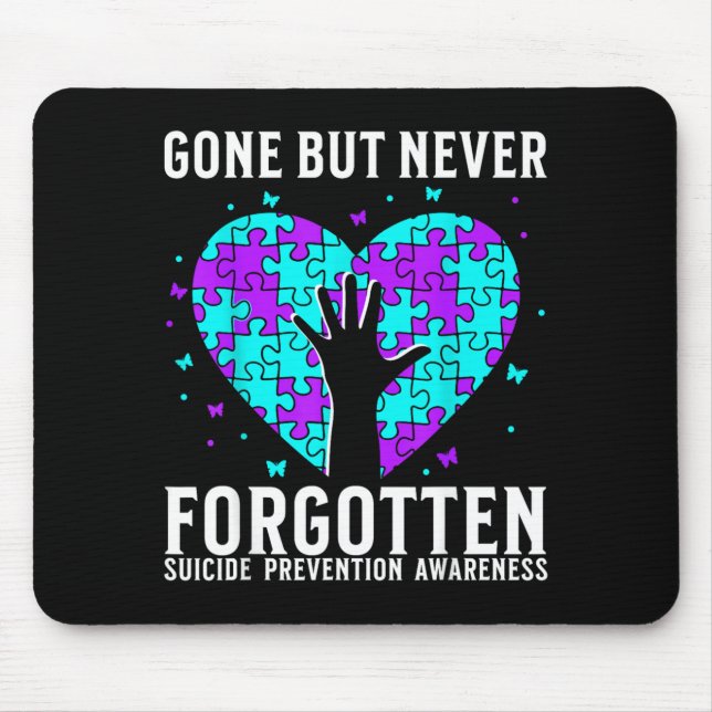 Mousepad Conscientização sobre Suicídio Apoio Prevenção ao  (Frente)