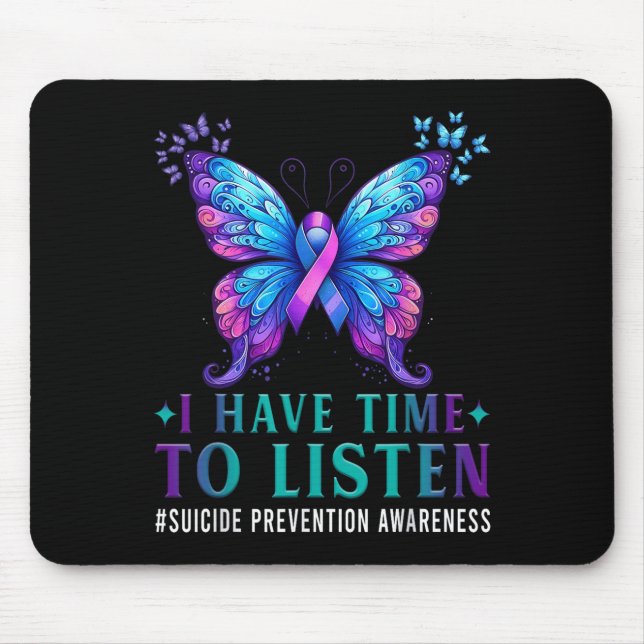 Mousepad Conscientização sobre Suicídio Eu Tenho Tempo para (Frente)