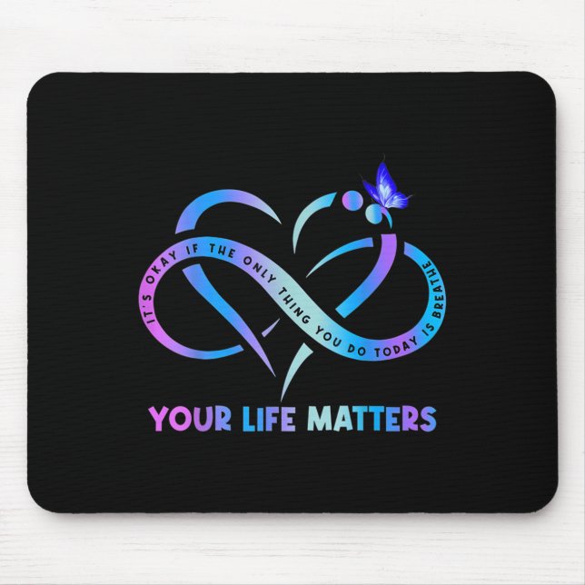 Mousepad Conscientização sobre Suicídio Tudo Bem Se a Única (Frente)