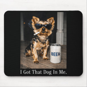 Mousepad Consegui aquele cachorro em funny yorkie fumando c