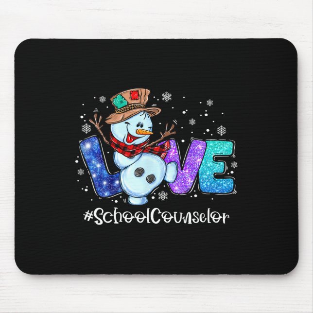 Mousepad Conselheiro Ama Snowman No Natal Ano Novo (Frente)