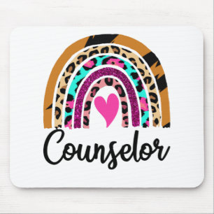 Mousepad Conselheiro da Escola Rainbow Leopard Funny