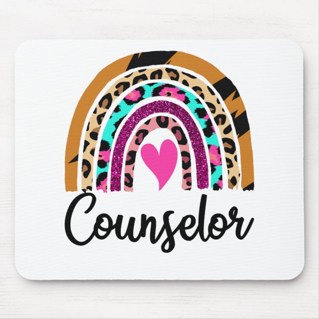 Mousepad Conselheiro da Escola Rainbow Leopard Funny (Frente)
