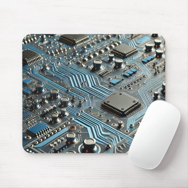 Mousepad Conselho de Circuito Azul (Com mouse)