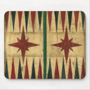 Mousepad Conselho de Jogo Antiquado do Backgammon por Ethan
