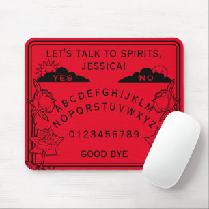 Mousepad Conselho de Jogo Floral Preto Vermelho Gótico