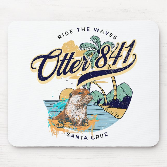 Mousepad Conselho de Surf 841 surfing Otter 841 California (Frente)