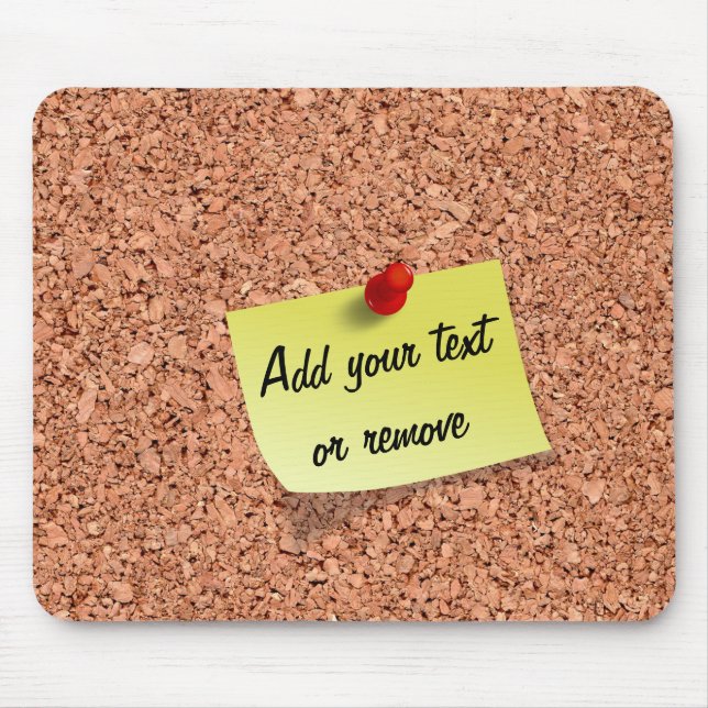 Mousepad CONSELHO FUNNY Cork com texto personalizável ao Po (Frente)