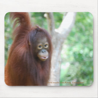 Mousepad Conservação do animal da selva do orangotango de