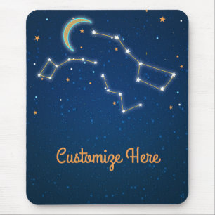 Mousepad Constelação Celeste de Observação das Estrelas da