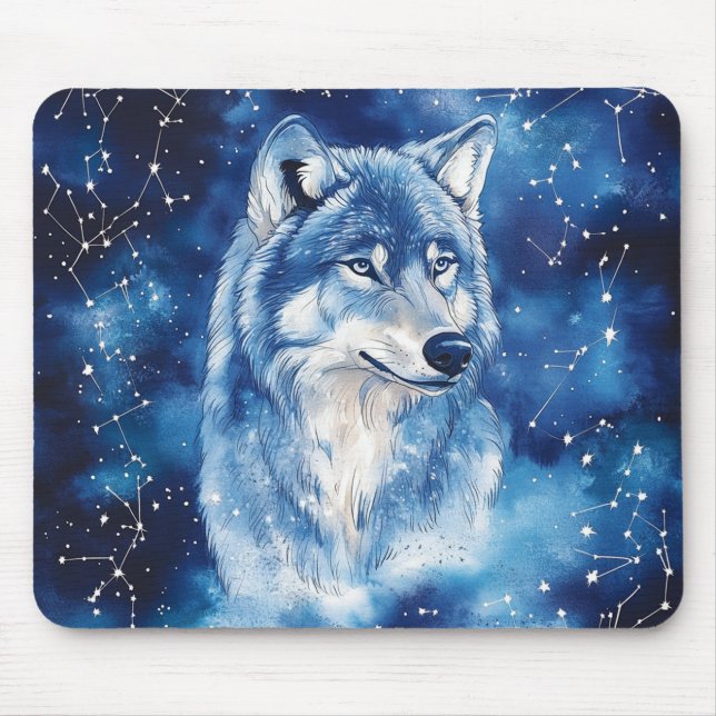 Mousepad Constelação Celestial do Lobo Azul Starbound (Frente)