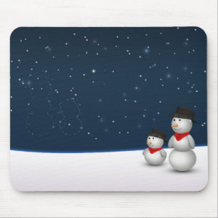 Mousepad Constelação Cute Snowmen