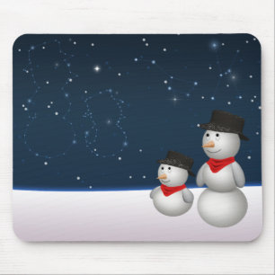 Mousepad Constelação Cute Snowmen
