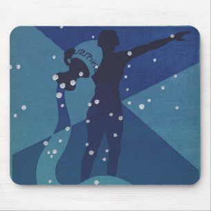 Mousepad Constelação de Aquário, Astrologia do Zodíaco Vint