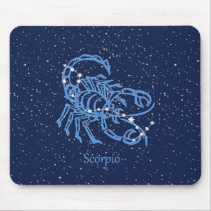 Mousepad Constelação de Escorpião e Signo do Zodíaco com Es