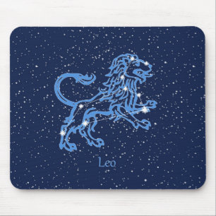 Mousepad Constelação de Leão e Signo do Zodíaco com Estrela