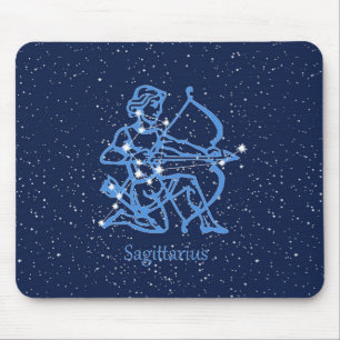 Mousepad Constelação de Sagitário & Signo do Zodíaco com Es